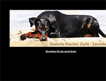 Tablet Screenshot of deutsche-pinscher.welpen-vom-zarrenhof.de